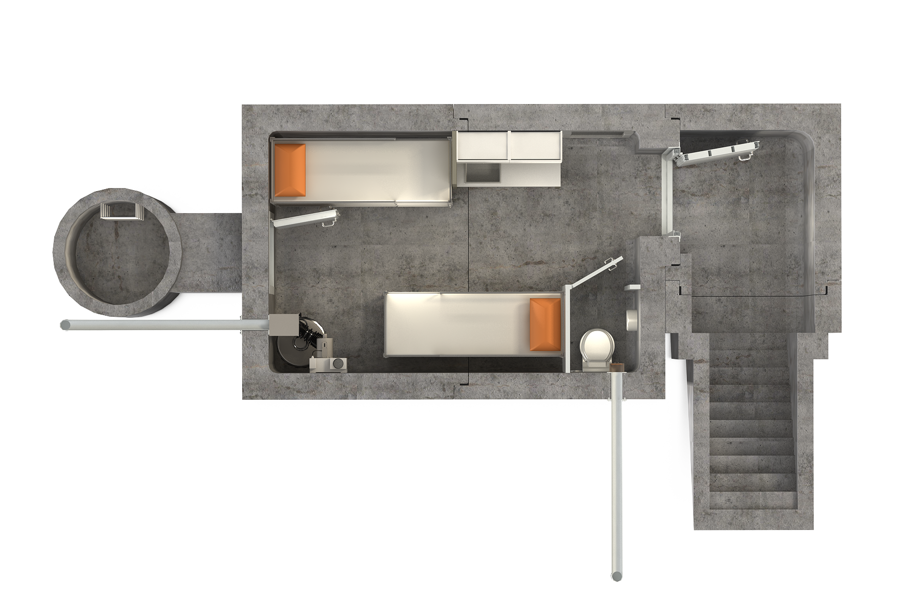 Modular Shelter_S_wiz_PP_przekroj od gory 3